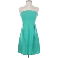 Old Navy Cocktail Dress - A-Line: Teal Color Block Pattern Dresses - Used - Size