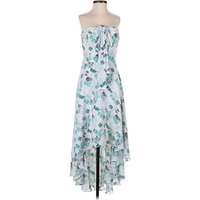 White House Black Market Cocktail Dress - High Low: Green Tropical Pattern Dresses - Used - Size