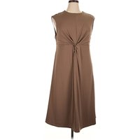 The Occasion by Old Navy Casual Dress: Brown Solid Pattern Dresses - Size X