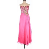 Cassandra Stone Cocktail Dress - Formal: Pink Dresses - Used - Size