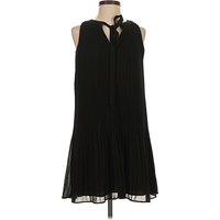 Ann Taylor LOFT Casual Dress - Drop Waist: Black Solid Pattern Dresses - Used - Size X