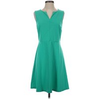 The Limited Casual Dress - A-Line: Green Solid Pattern Dresses - Used