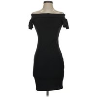 Guess Cocktail Dress - Bodycon: Black Solid Pattern Dresses - Used - Size X