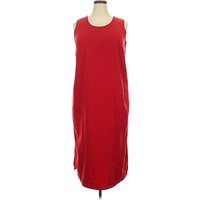 Roaman's Casual Dress - Slip dress: Red Solid Pattern Dresses - Used - Size