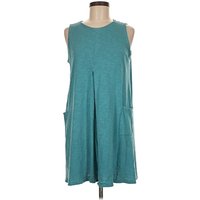 J.Jill Casual Dress - DropWaist: Teal Dresses - Used - Size Medium Petite