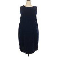 Koret Casual Dress - Shift: Blue Solid Pattern Dresses - Used - Size