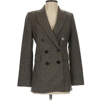 Zara Blazer Jacket: Brown Tweed Pattern Jackets & Outerwear - Size X