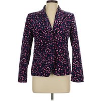 J.Crew Blazer Jacket: Blue Floral Pattern Jackets & Outerwear - Size