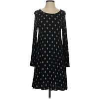 Old Navy Casual Dress - Sweater Dress: Black Argyle Pattern Dresses - Used