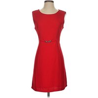Casual Dress - A-Line: Red Solid Pattern Dresses - Used