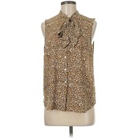 J.Crew Sleeveless Blouse: Brown Animal Print Pattern Tops