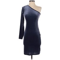 Old Navy Cocktail Dress - Bodycon: Blue Solid Pattern Dresses - Used
