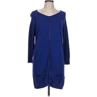 August Silk Casual Dress - Sweater Dress: Blue Dresses - Used