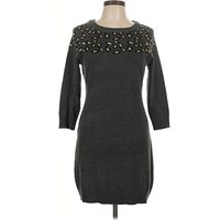Sequin Hearts Casual Dress - Sweater Dress: Gray Dresses - Used