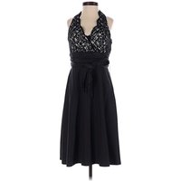 White House Black Market Cocktail Dress - Formal: Black Dresses - Used - Size