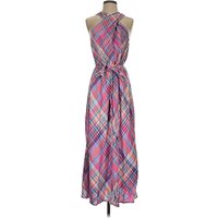 Tommy Bahama Casual Dress - Wrap: Purple Argyle Pattern Dresses - Used