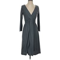 Velvet Cocktail Dress - Wrap: Gray Solid Pattern Dresses - Used - Size X