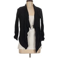 Knitted & Knotted Cardigan Sweater: Black Sweaters & Sweatshirts