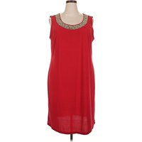 R&M Richards Cocktail Dress - Shift: Red Dresses - Used - Size
