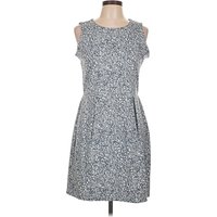 Mahi Gold Casual Dress - A-Line: Blue Tweed Pattern Dresses - Used