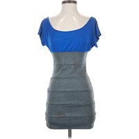 Lovely Day Cocktail Dress - Bodycon: Blue Color Block Pattern Dresses - Used