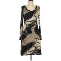 Karen Kane Casual Dress - Sheath: Brown Graphic Pattern Dresses - Used