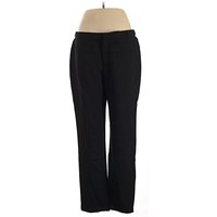Pink Tartan Dress Pants - High Rise: Black Bottoms - Size