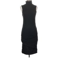 Velvet Cocktail Dress - Bodycon: Black Solid Pattern Dresses - Used