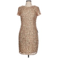 Adrianna Papell Cocktail Dress - Party: Gold Dresses - New - Size Petite