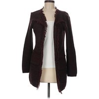 Knitted & Knotted Cardigan Sweater: Burgundy Sweaters & Sweatshirts