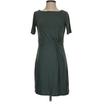 White House Black Market Casual Dress - Sheath: Green Solid Pattern Dresses - Used - Size X
