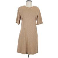 Cotton Citizen Casual Dress - Shift: Tan Solid Pattern Dresses - Used