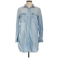 &Denim by H&M Casual Dress - Shirtdress: Blue Dresses - Used - Size
