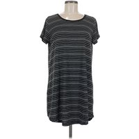 Cotton On Casual Dress - Shift: Black Stripes Pattern Dresses - Used