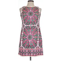 London Times Casual Dress - Shift: Pink Paisley Pattern Dresses - Used - Size