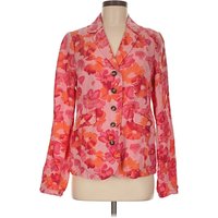 Sundance Blazer Jacket: Pink Floral Pattern Jackets & Outerwear