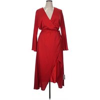 ASOS Design Cocktail Dress - Wrap: Red Dresses - Used - Size