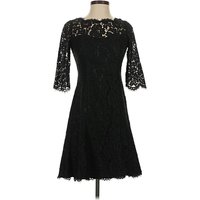 Eliza J Cocktail Dress: Black Dresses - Used - Size Petite