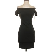 Guess Cocktail Dress - Bodycon: Black Solid Pattern Dresses - Used - Size X