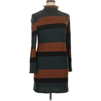 Sanctuary Casual Dress - Sweater Dress: Brown Stripes Pattern Dresses - New - Size X
