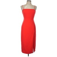 Jay Godfrey Cocktail Dress - Sheath: Red Solid Pattern Dresses - Used - Size