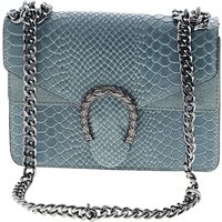Vera Pelle Leather Crossbody Bag: Blue Bags