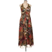 Signature by Robbie Bee Casual Dress: Brown Camo Pattern Dresses - Used - Size