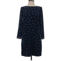 J.Crew Casual Dress - Shift: Blue Stars Pattern Dresses - Used - Size