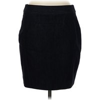 Leifsdottir Denim Skirt: Black Solid Pattern Bottoms - Size