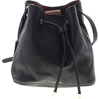 Calvin Klein Leather Bucket Bag: Black Bags