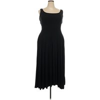 Market and Spruce Casual Dress - Fit & Flare: Black Solid Pattern Dresses - Used - Size X