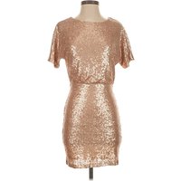 Ark & Co. Cocktail Dress: Gold Metallic Pattern Dresses - Used