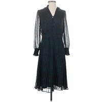 Ann Taylor Cocktail Dress: Blue Dresses - Used - Size Petite