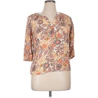 Ava Christine Sleeve Blouse: Brown Tops - Size X